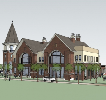 欧式会所su模型