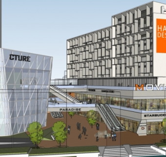 现代商业综合体su模型