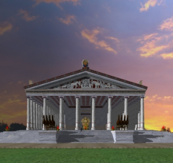 欧式神庙su模型