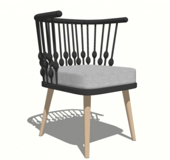 现代单椅su模型