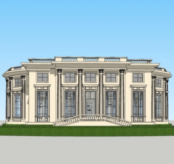 欧式办公楼su模型