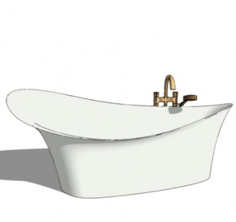 现代浴缸su模型