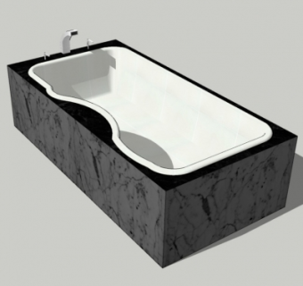 现代浴缸su模型
