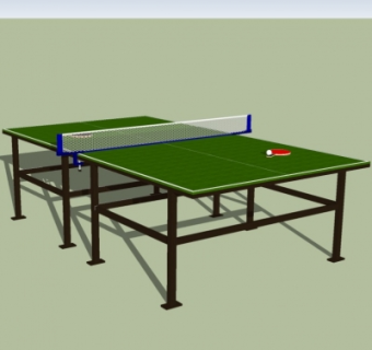 现代乒乓球台su模型
