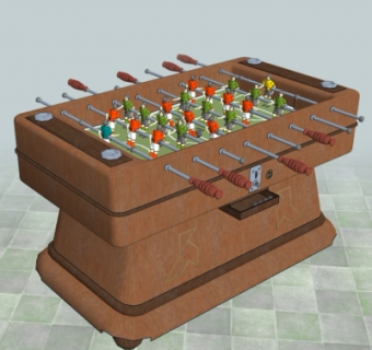现代桌面足球su模型