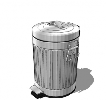 现代垃圾桶su模型