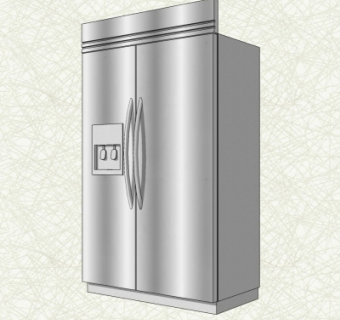 现代冰箱su模型