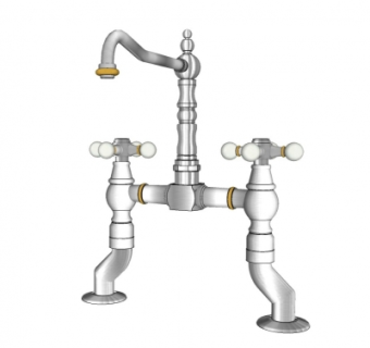 欧式复古水龙头su模型