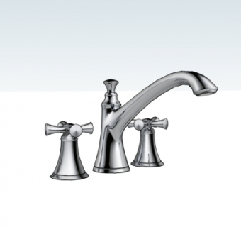 现代不锈钢水龙头su模型