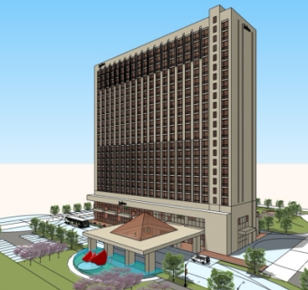 现代写字楼su模型