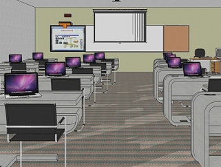 现代电脑<em>教室</em>su模型