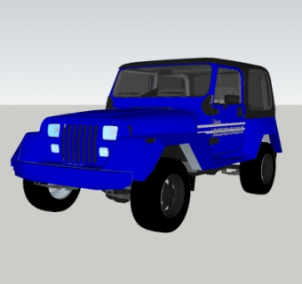 现代越野车su模型