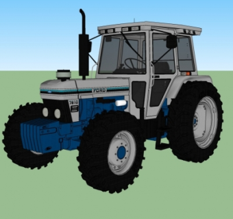 现代拖拉机su模型