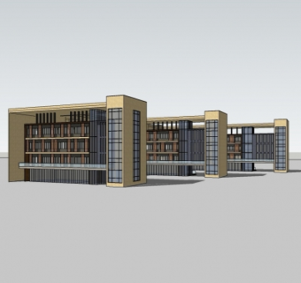 现代教学楼su模型