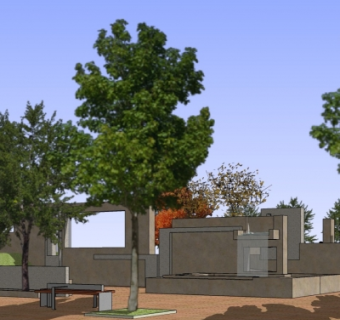 现代公园景观su模型