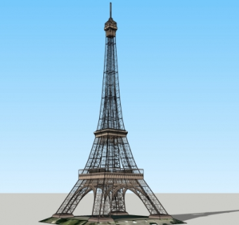法式埃菲尔铁塔su模型