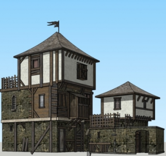 欧式城门su模型