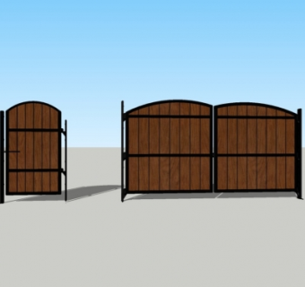 地中海木门su模型