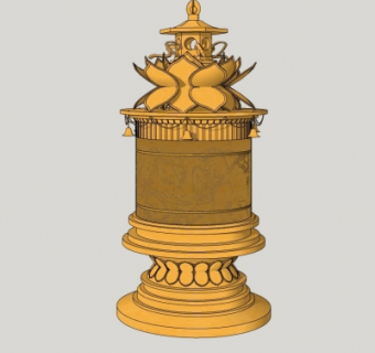 中式景观灯su模型