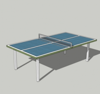 现代乒乓球台su模型