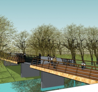 现代天桥su模型