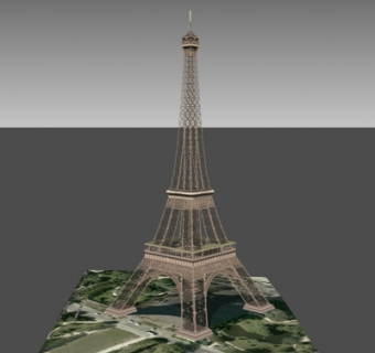 法式埃菲尔铁塔su模型