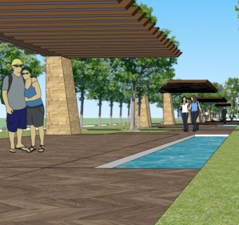 现代公园景观su模型