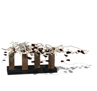 现代饰品摆件su模型