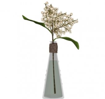 现代花瓶花卉su模型