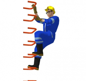 现代工人su模型