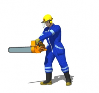 现代伐木工人su模型