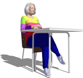 现代人物su模型