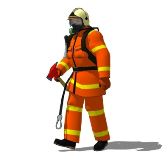 现代消防员su模型