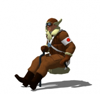 日式飞行员su模型