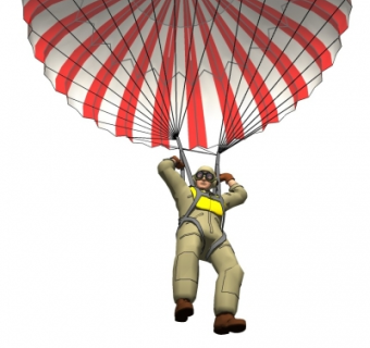 日式跳伞飞行员su模型