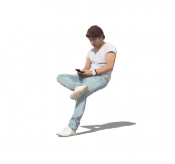 现代人物su模型