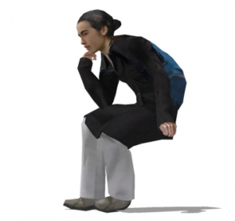 现代人物su模型