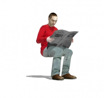 现代人物su模型