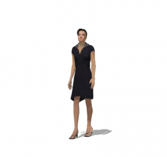 现代人物su模型