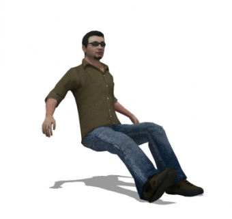 现代人物su模型