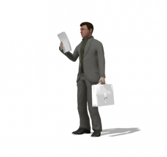 现代人物su模型