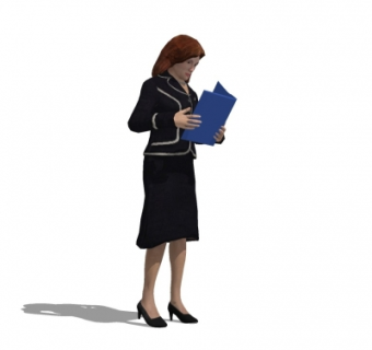 现代人物su模型