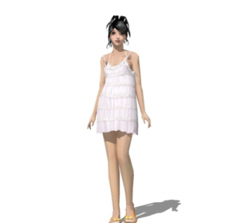 现代人物su模型