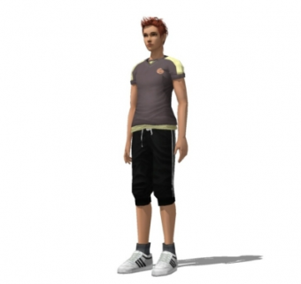 现代人物su模型