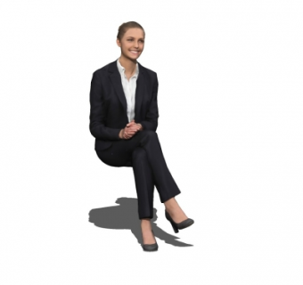 现代人物su模型