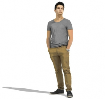 现代人物su模型