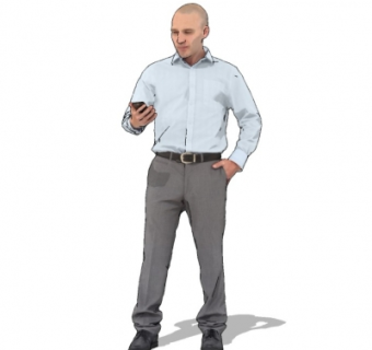 现代人物su模型