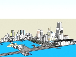 现代<em>城市规划设计</em>su模型