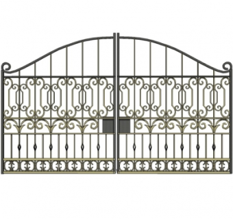 欧式铁艺大门su模型