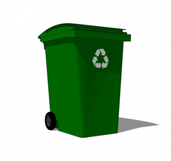 现代垃圾桶su模型